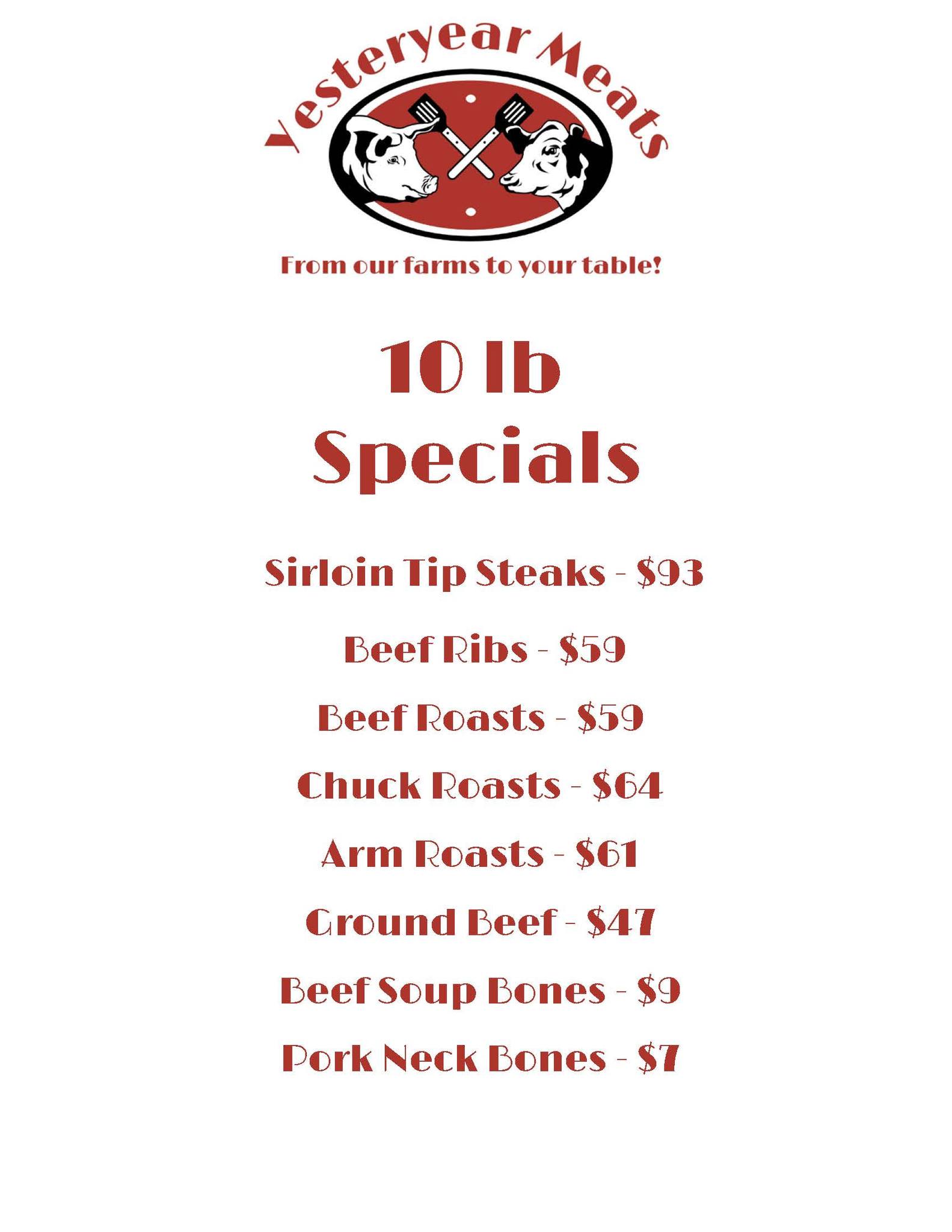 Yester Year Meats Special 442022 YesterYear Meats, LLC